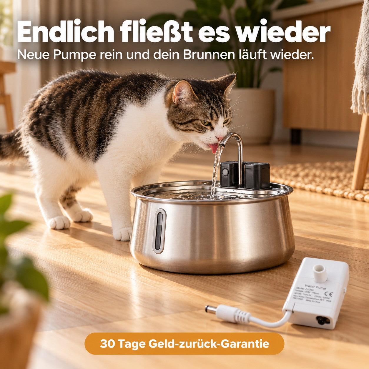 Wasserpumpe Pfotenquelle Wireless Brunnen